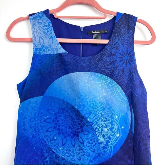 Desigual Layered Blue Tunic dress Sz 36 EU - Picture 4 of 15